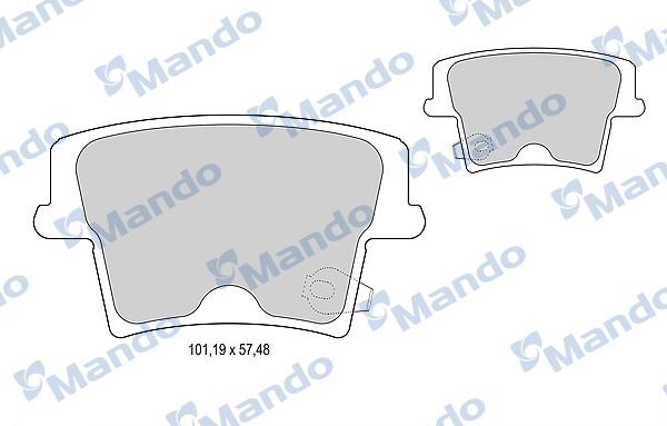 Mando MBF015446 - Гальмівні колодки, дискові гальма avtolavka.club