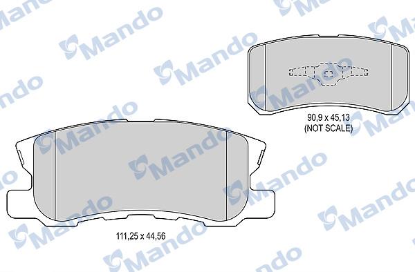 Mando MBF015452 - Гальмівні колодки, дискові гальма avtolavka.club