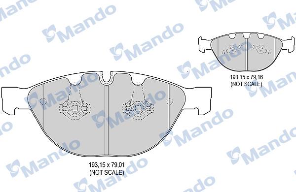 Mando MBF015411 - Гальмівні колодки, дискові гальма avtolavka.club