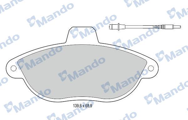 Mando MBF015472 - Гальмівні колодки, дискові гальма avtolavka.club