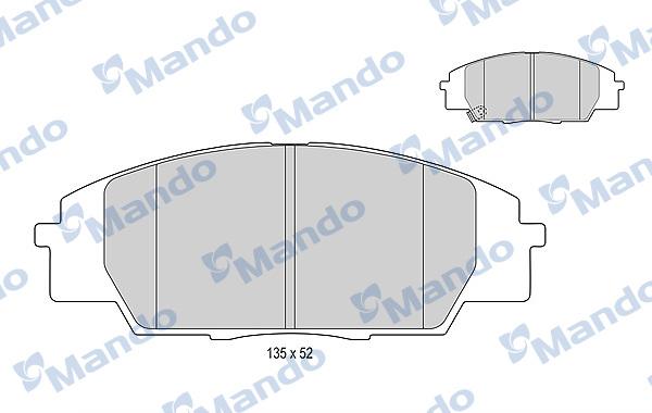 Mando MBF015540 - Гальмівні колодки, дискові гальма avtolavka.club