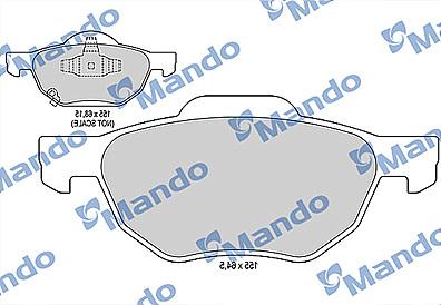 Mando MBF015541 - Гальмівні колодки, дискові гальма avtolavka.club