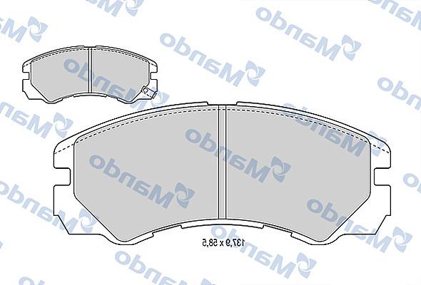 Mando MBF015760 - Гальмівні колодки, дискові гальма avtolavka.club