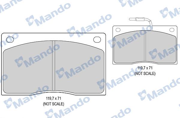 Mando MBF015564 - Гальмівні колодки, дискові гальма avtolavka.club