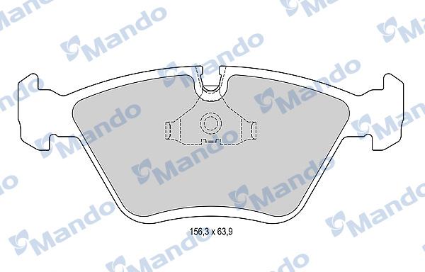 Mando MBF015566 - Гальмівні колодки, дискові гальма avtolavka.club