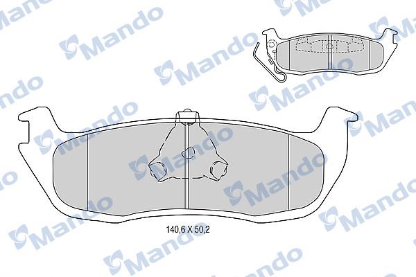 Mando MBF015665 - Гальмівні колодки, дискові гальма avtolavka.club