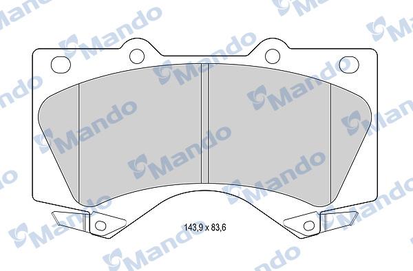 Mando MBF015619 - Гальмівні колодки, дискові гальма avtolavka.club