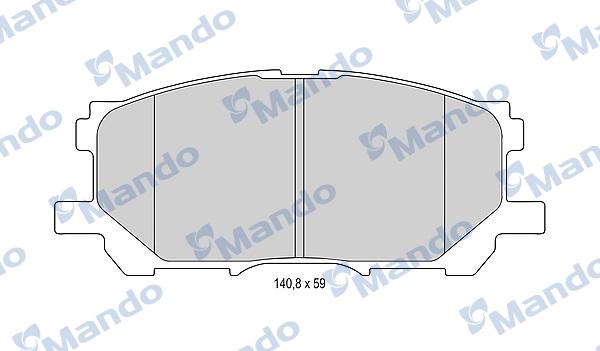 Mando MBF015612 - Гальмівні колодки, дискові гальма avtolavka.club