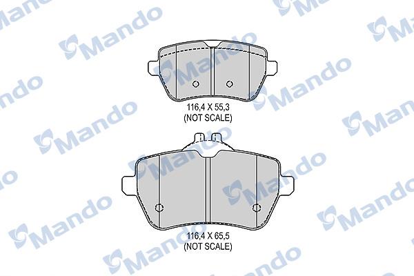 Mando MBF015685 - Гальмівні колодки, дискові гальма avtolavka.club