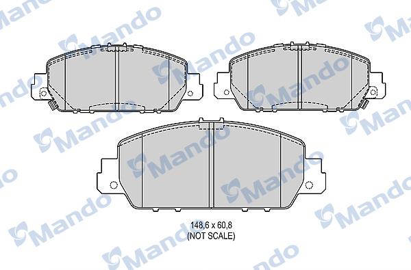 Mando MBF015686 - Гальмівні колодки, дискові гальма avtolavka.club