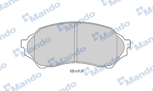 Mando MBF015630 - Гальмівні колодки, дискові гальма avtolavka.club