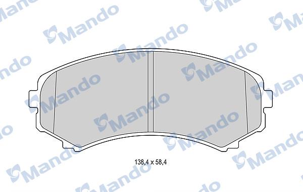 Mando MBF015633 - Гальмівні колодки, дискові гальма avtolavka.club