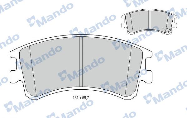 Mando MBF015637 - Гальмівні колодки, дискові гальма avtolavka.club