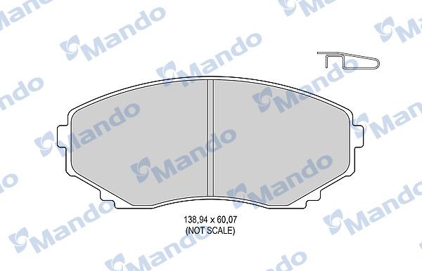 Mando MBF015626 - Гальмівні колодки, дискові гальма avtolavka.club