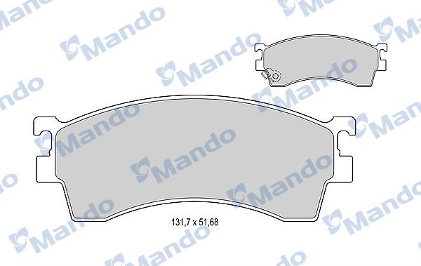 Mando MBF015624 - Гальмівні колодки, дискові гальма avtolavka.club