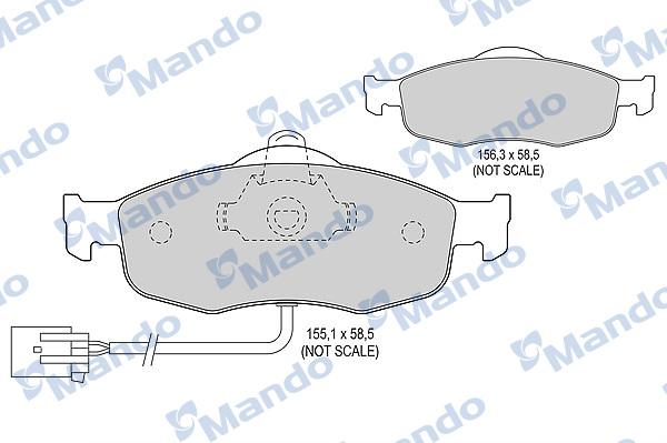 Mando MBF015099 - Гальмівні колодки, дискові гальма avtolavka.club