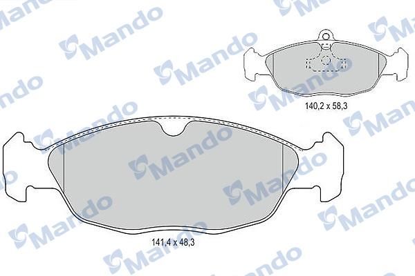 Mando MBF015094 - Гальмівні колодки, дискові гальма avtolavka.club