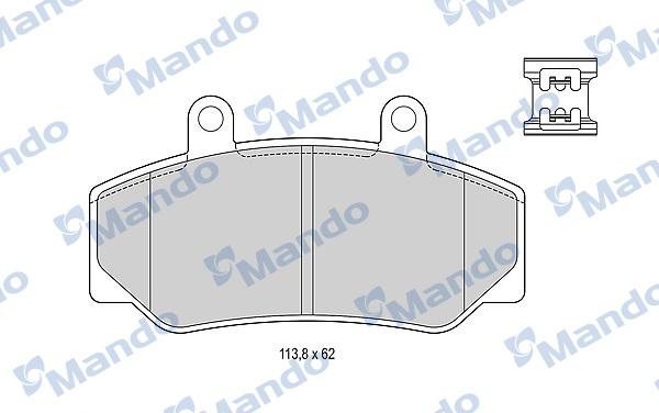 Mando MBF015093 - Гальмівні колодки, дискові гальма avtolavka.club