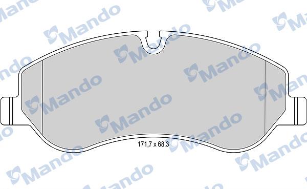 Mando MBF015046 - Гальмівні колодки, дискові гальма avtolavka.club
