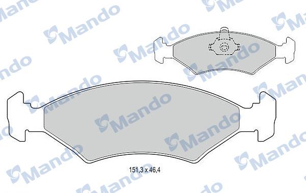 Mando MBF015059 - Гальмівні колодки, дискові гальма avtolavka.club