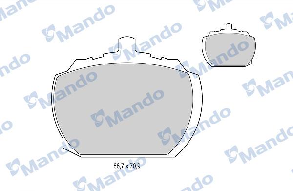 Mando MBF015054 - Гальмівні колодки, дискові гальма avtolavka.club