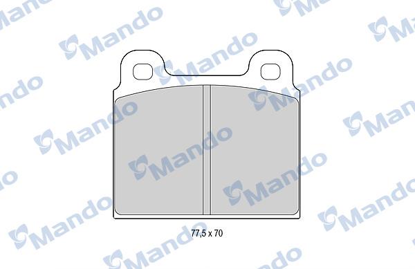 Mando MBF015052 - Гальмівні колодки, дискові гальма avtolavka.club