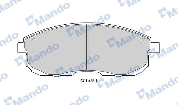 Mando MBF015001 - Гальмівні колодки, дискові гальма avtolavka.club