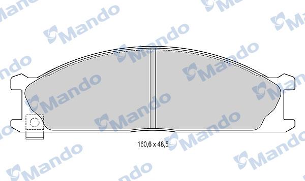 Mando MBF015008 - Гальмівні колодки, дискові гальма avtolavka.club