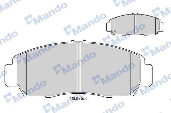 Mando MBF015003 - Гальмівні колодки, дискові гальма avtolavka.club