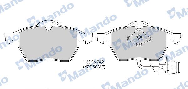 Mando MBF015087 - Гальмівні колодки, дискові гальма avtolavka.club