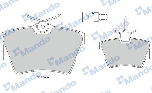 Mando MBF015023 - Гальмівні колодки, дискові гальма avtolavka.club