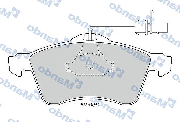 Mando MBF015022 - Гальмівні колодки, дискові гальма avtolavka.club