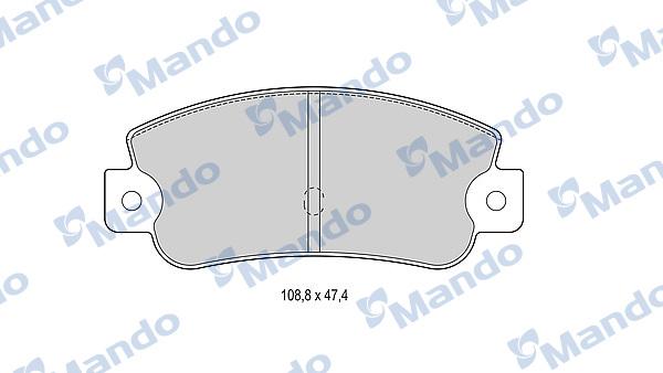 Mando MBF015072 - Гальмівні колодки, дискові гальма avtolavka.club