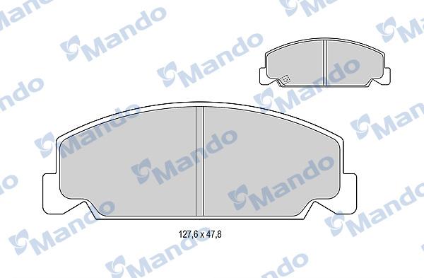 Mando MBF015077 - Гальмівні колодки, дискові гальма avtolavka.club