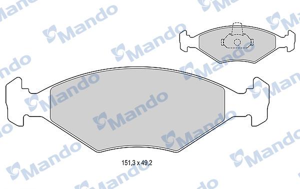 Mando MBF015193 - Гальмівні колодки, дискові гальма avtolavka.club