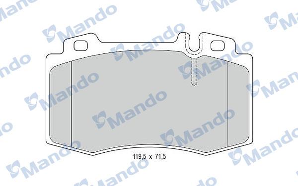 Mando MBF015154 - Гальмівні колодки, дискові гальма avtolavka.club