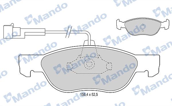 Mando MBF015355 - Гальмівні колодки, дискові гальма avtolavka.club