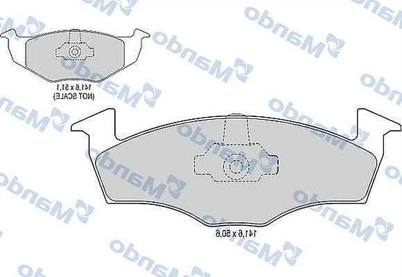 Mando MBF015112 - Гальмівні колодки, дискові гальма avtolavka.club