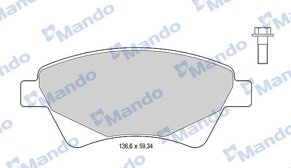 Mando MBF015180 - Гальмівні колодки, дискові гальма avtolavka.club