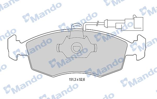 Mando MBF015177 - Гальмівні колодки, дискові гальма avtolavka.club