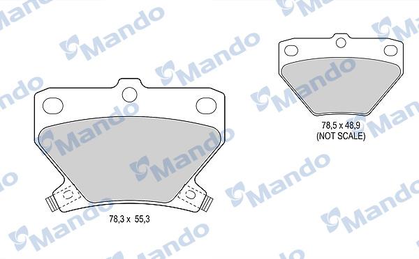 Mando MBF015850 - Гальмівні колодки, дискові гальма avtolavka.club