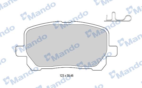 Mando MBF015865 - Гальмівні колодки, дискові гальма avtolavka.club