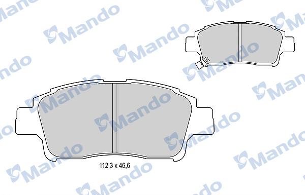 Mando MBF015860 - Гальмівні колодки, дискові гальма avtolavka.club