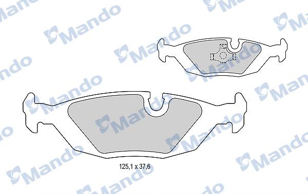 Mando MBF015806 - Гальмівні колодки, дискові гальма avtolavka.club