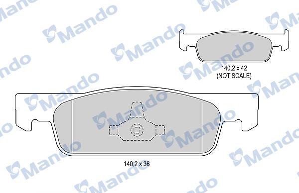 Mando MBF015803 - Гальмівні колодки, дискові гальма avtolavka.club