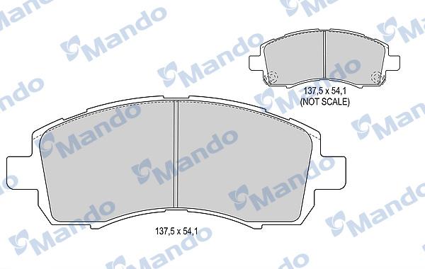 Mando MBF015818 - Гальмівні колодки, дискові гальма avtolavka.club