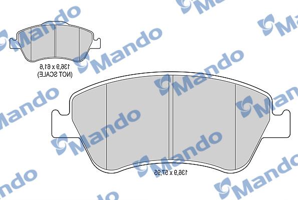 Mando MBF015885 - Гальмівні колодки, дискові гальма avtolavka.club