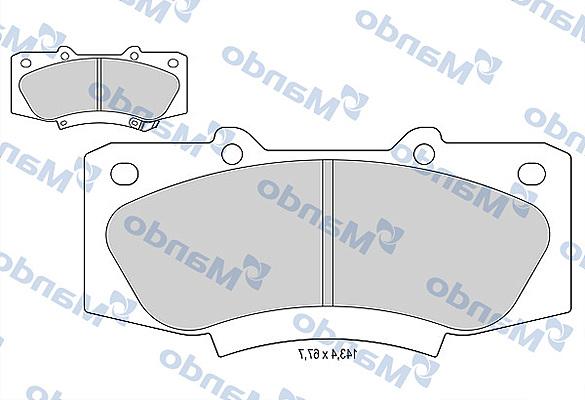 Mando MBF015887 - Гальмівні колодки, дискові гальма avtolavka.club