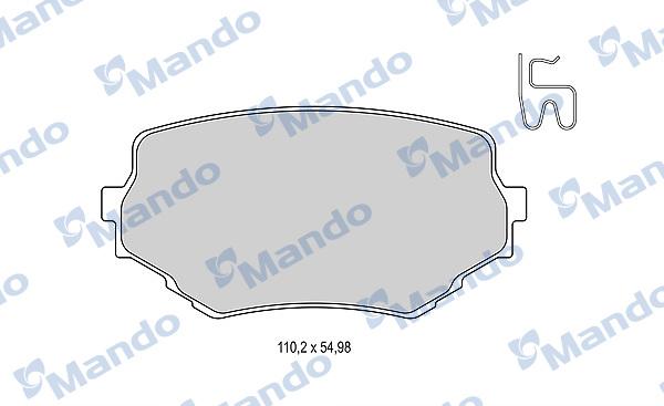 Mando MBF015835 - Гальмівні колодки, дискові гальма avtolavka.club