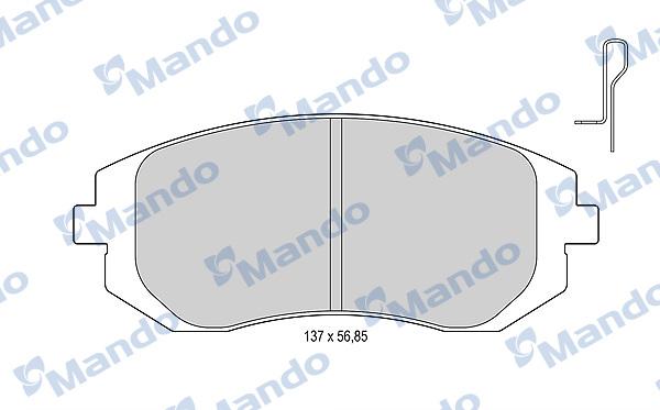 Mando MBF015829 - Гальмівні колодки, дискові гальма avtolavka.club